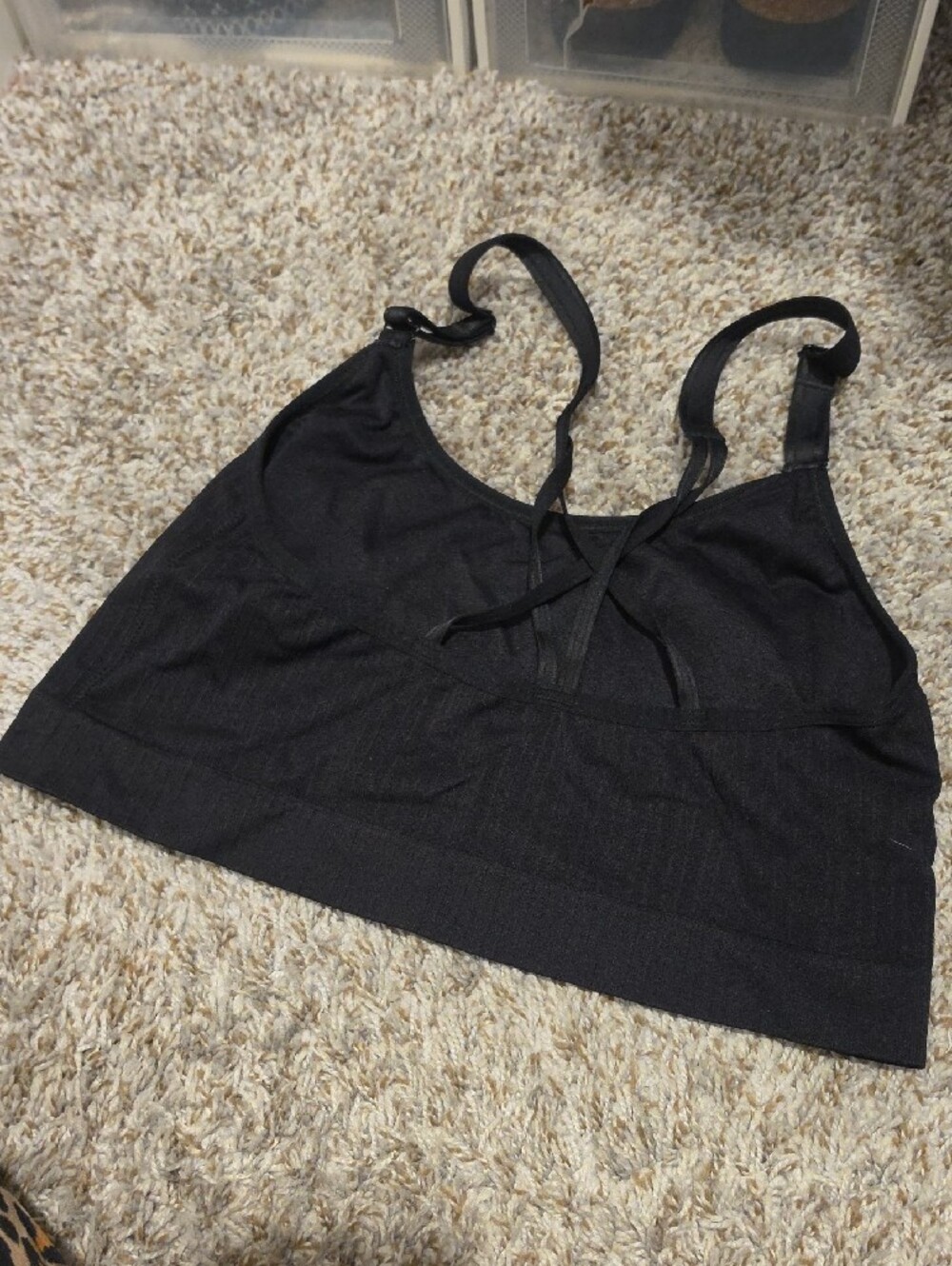 Fruit of the Loom Black Wireless Support Bralette - Picture 2 of 3